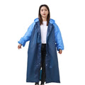 Plastic Splicing Color EVA Lightweight Long Hooded Waterproof Raincoat for Travel Hiking & Camping