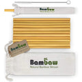 Customized Travel Juice Cocktail Organic Eco Friendly Compostable Biodegradable Reusable Straws Drinking Bamboo Straw