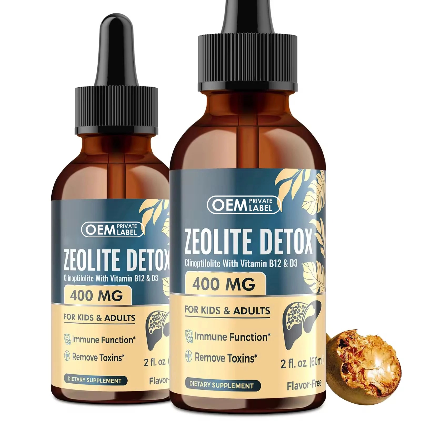 OEM Berry Flavored Kids Zeolite Detox Drops Premium Liquid Zeolite Drops with Vitamin D3 Supports Urban Life Gut Health Speech