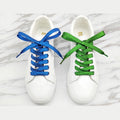 New Fashion Flat Shinny Polyester 8mm Shoelaces Gold/Silver Metallic Glitter for Dancing Shoes MegaBDM