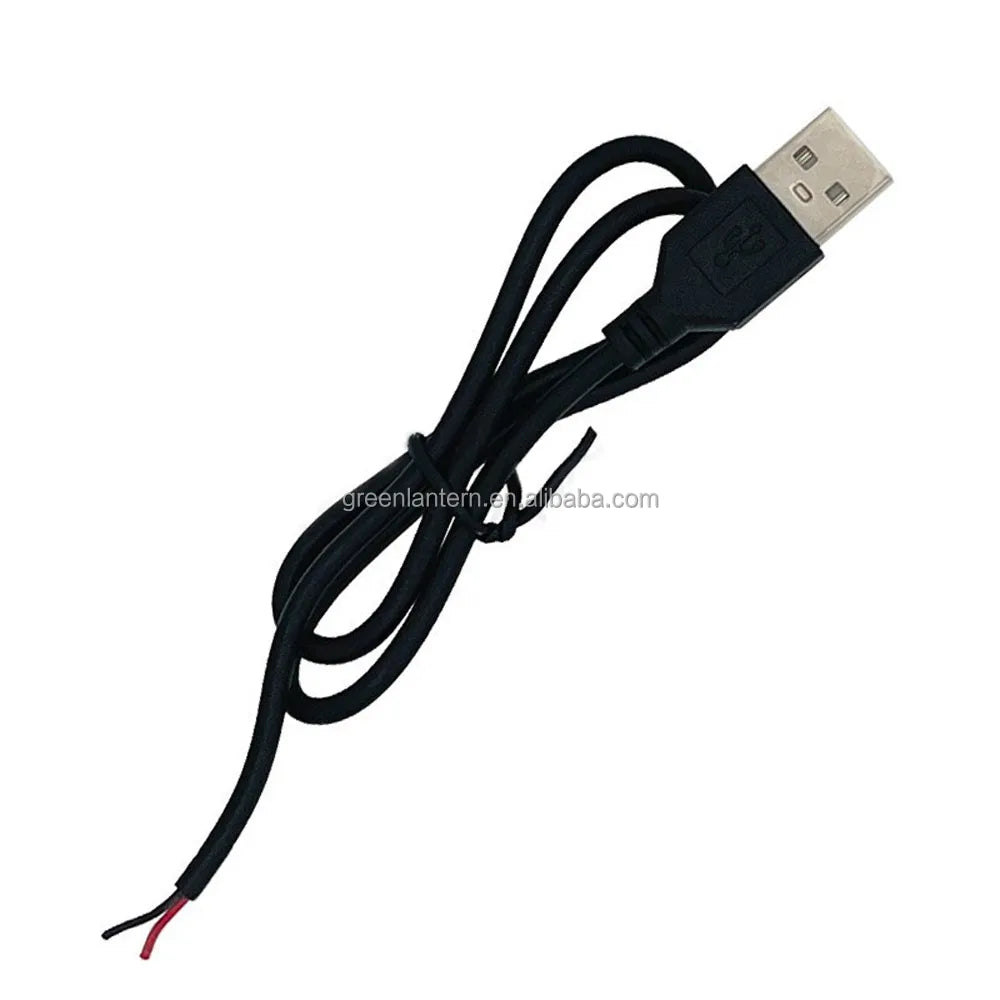 USB-A Male Connector for Single Color LED Night Lamp 2835 5050 Strip Light 15cm Male Female 50cm 1meter USB Port Cable Connector