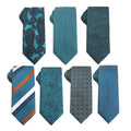New Jacquard Classic Woven Green Plaid Neck Tie Men Striped Floral Check Ties Fashion Polyester Necktie for Wedding Business Tie