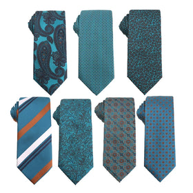 New Jacquard Classic Woven Green Plaid Neck Tie Men Striped Floral Check Ties Fashion Polyester Necktie for Wedding Business Tie