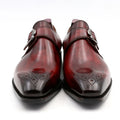 Luxury Italian Leather Shoes for Men Chaussures-Homme Men Office Shoes Monk Buckle Goodyear Welt Luxury Custom Shoes for Men