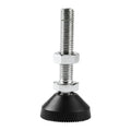Modern Simplicity Plastic Nylon Machine Base Adjustable Leveling Feet Durable Anti-slip Support Professional Workshop Black