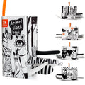 TUMAMA KIDS Black&White Soft Animal Tail Books 0-12Months Baby Sensory Book Toys Infant Pram&Crib Hanging Crinkle Cloth Book
