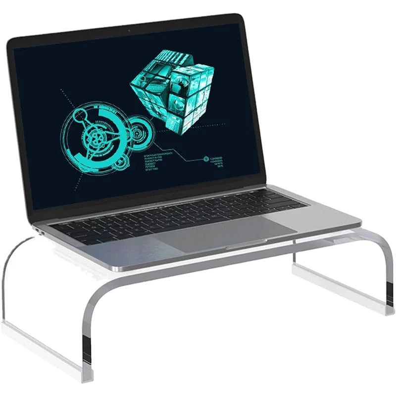 U-Shape Acrylic Multi-Functional Laptop Stand Office Desktop & Drawer Organizer for TV Computer Monitor Display Bracket