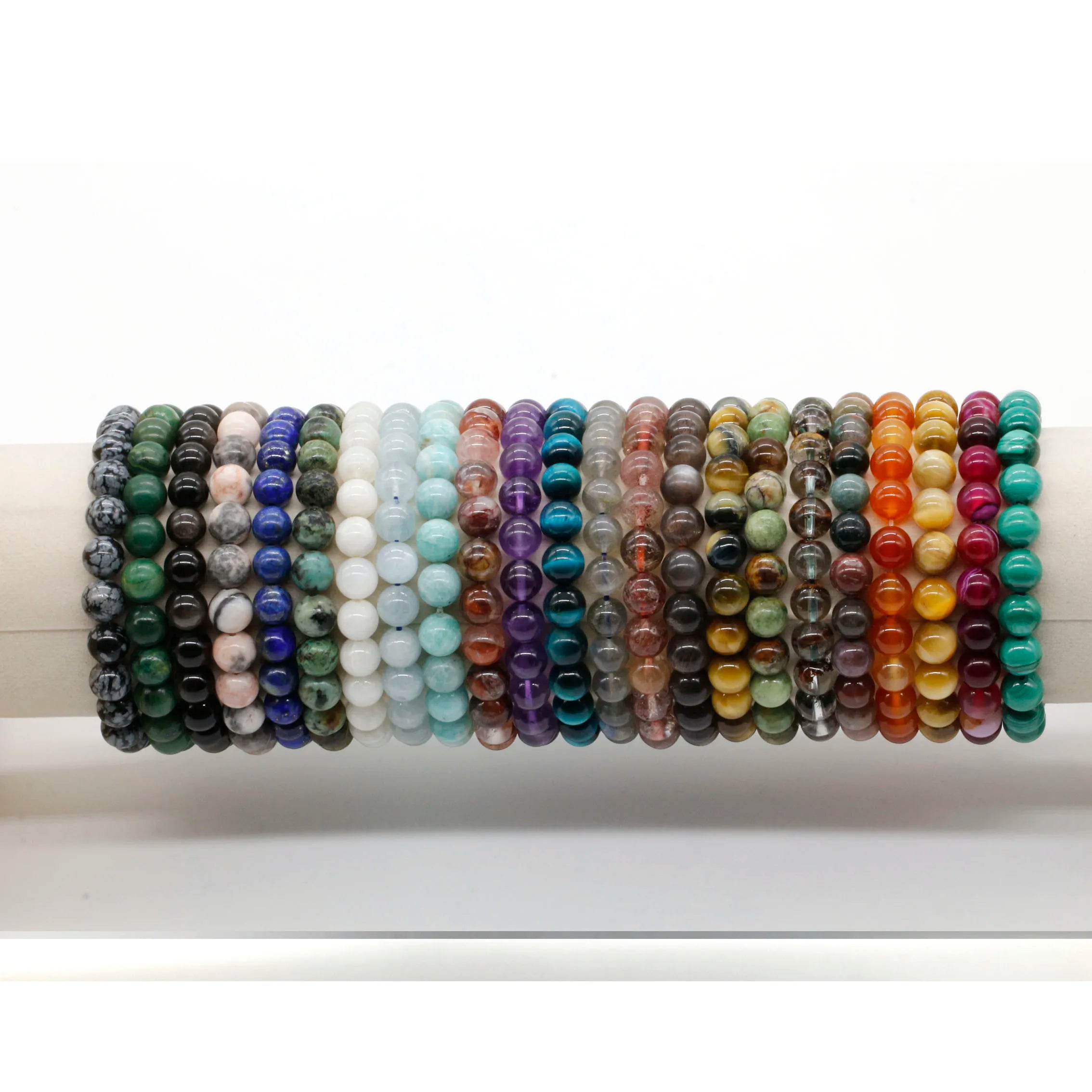 Gemstone Healing Bracelet Wholesale 8mm Natural Aquamarine Stone Beads Bracelet for Women Men