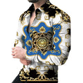 Hot Sell Spring Print All Over Printed Polyester Anti-Wrinkle Breathable Casual Shirt for Men Vintage Wedding Party