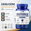 Pure Vegan Origin Ergothioneine Capsules OEM Private Label Bulk Wholesale GMP ISO Factory Sugar Free Daily Nutrition Blend