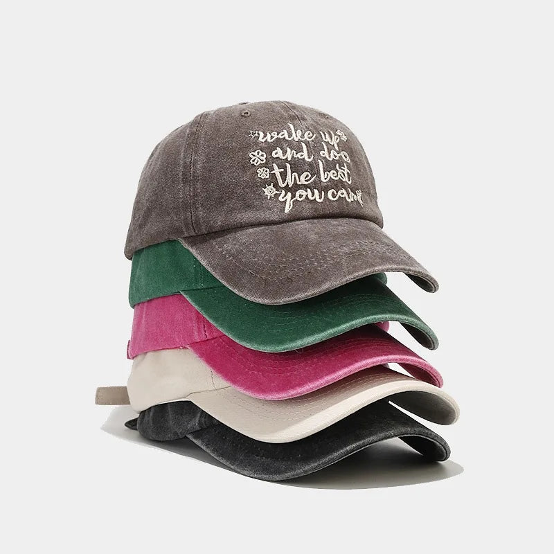 Sewingman B0596Z Cotton Washed Custom Embroidery Summer Baseball Cap for Adults