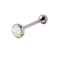 ZF 316L Stainless Steel Tongue Ring Fish Scale Gradient Tongue Piercing Punk Unisex Body Jewelry