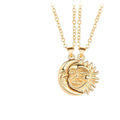 Valentine Day Necklaces Sun and Moon Pendant Magnetic Couple Necklace