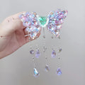 Crystal butterfly Tassel Spring Clip Fashion Trend High-end Hair Accessories Retro Palace Style Hair Accessories Headwear