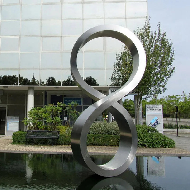 Outdoor Modern Large Metal Water Feature Decoration Stainless Steel Water Fountain Sculpture Cheap