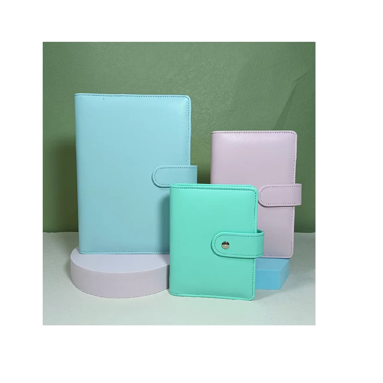 Wholesale A5 A6 Notebook Binder 6Rings Spiral Business Office Planner Agenda Budget Binder Macaron Color PU Leather Cover Binder