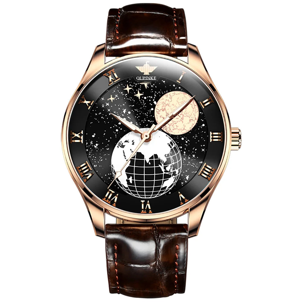 Oupinke 3177 Factory Directly Wholesale Luxury Skeleton Waterproof Mechanical Automatic Watch Men
