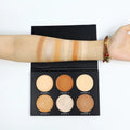 F6-4r  High Pigmented 6 Colors Contour Palette Contour Bronzer Highlight Make up Palette