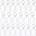 Wholesale Crafting Gift Clear Photo Frame Holder Plastic Keyring Double Sided Blank Transparent Acrylic Keychain