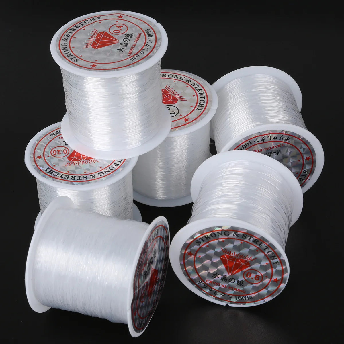 Wholesale 0.2mm-0.8mm Transparent Non-Stretch Strong Fish Line Crystal Rope for DIY Bracelets Necklaces Jewelry Making