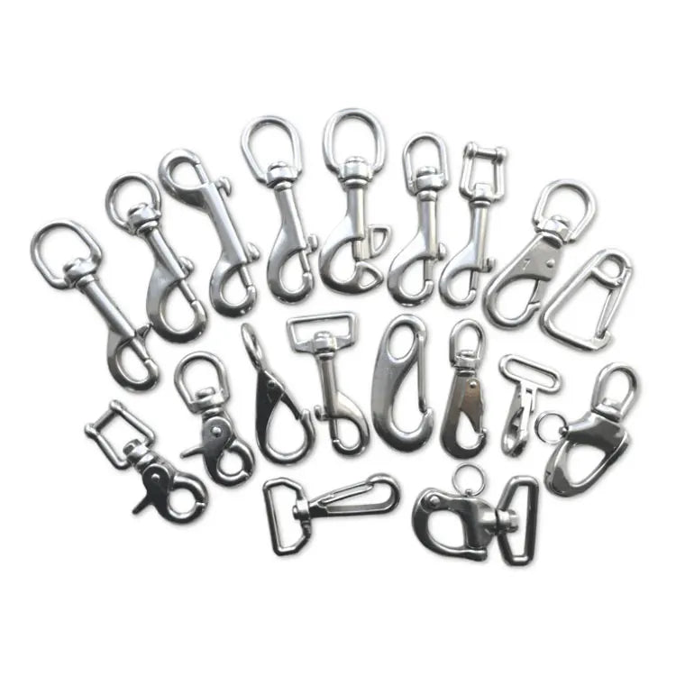 Metal Spring Clasp Clip Buckle Key Chain Bag Accessories Crafts Hook Dog Cat Leash Lock Lobster Swivel Snap Hook