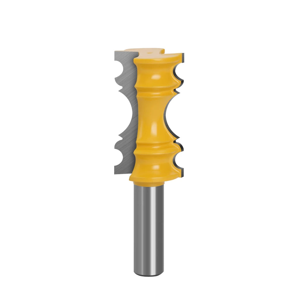 LAVIE 1pc 12mm 1/2" Shank Large Elaborrate Chair Rail Molding Crown Router Bit Set Line Milling Cutter for Woodworking MC3101