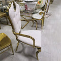Luckygoods  Luxury  Stainless Steel Legs French Baroque High Back king Throne Chair for Wedding  CY210511-15