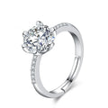 Anillos De Pareja Platinum Plated Moissanite Engagement Rings for Women Wedding Lover Ring Full Zircon Adjustable Open Ring