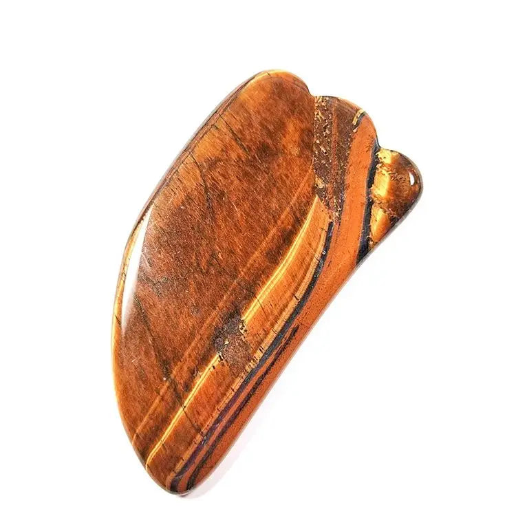 2026 Gem V shape Yellow Tiger Eye Gua Sha Facial Massage Tool Gua Sha Set health and beauty