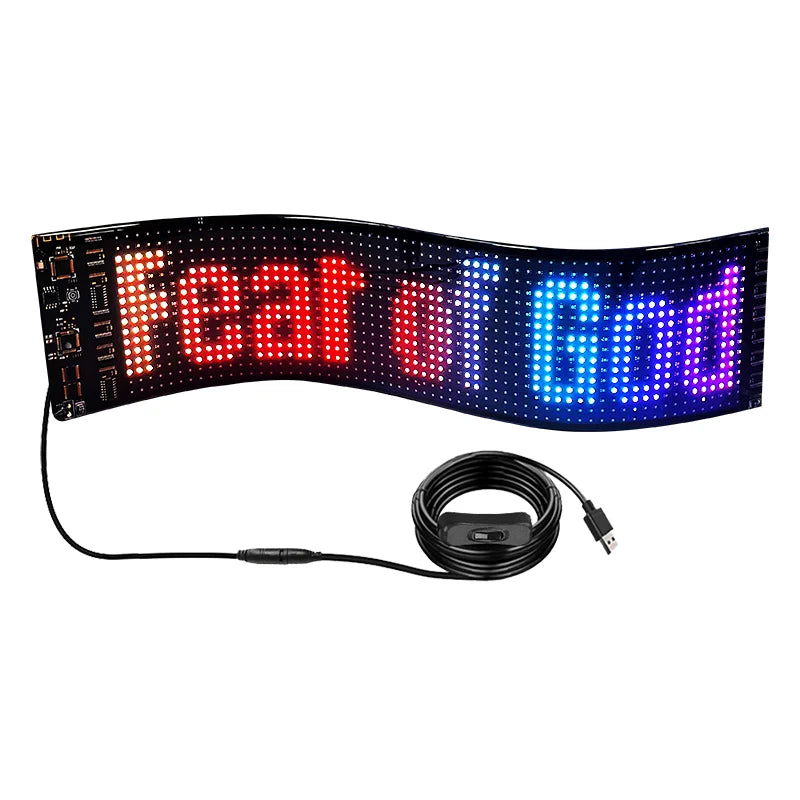 Custom Led Board Programmable Flexible Sign Wireless Car LED Light Rear Window LED Sign App Control LED Display for Store Bar