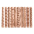 Custom Mini 8 Inch Embossed Rolling Pin Wooden Kitchen Tool Embossed Cookies Pattern Christmas Kid Rolling Pin