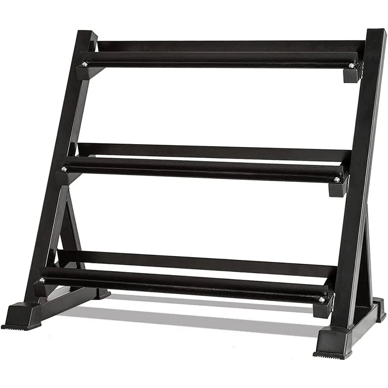 Adjustable 3-Tier Heavy Duty Metal Dumbbell Rack for Home Gym Fitness Equipment Weight Rack Dumbbell Storage Stand Holder