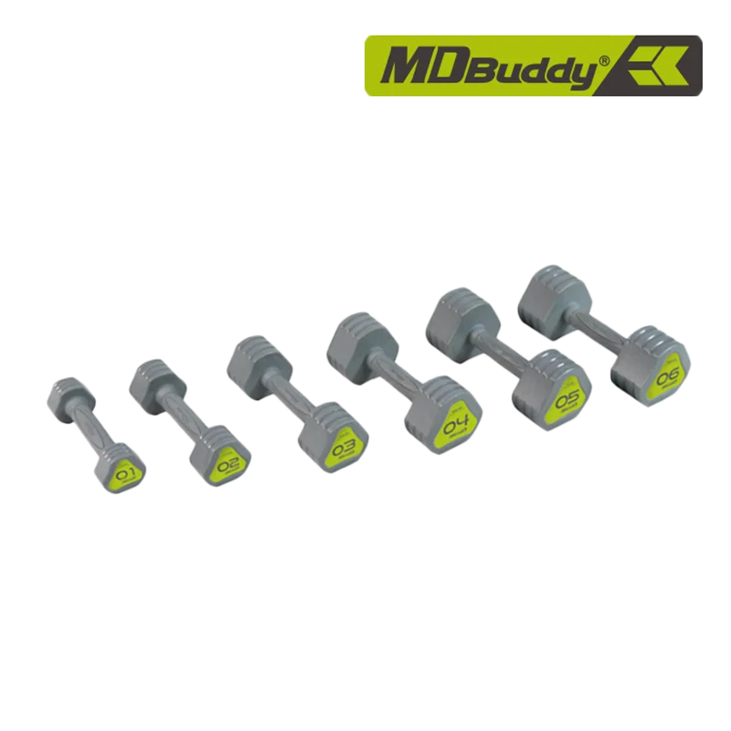 MDBuddy PU Triangular Dumbbells OEM&ODM Studio Individual Grey Urethane