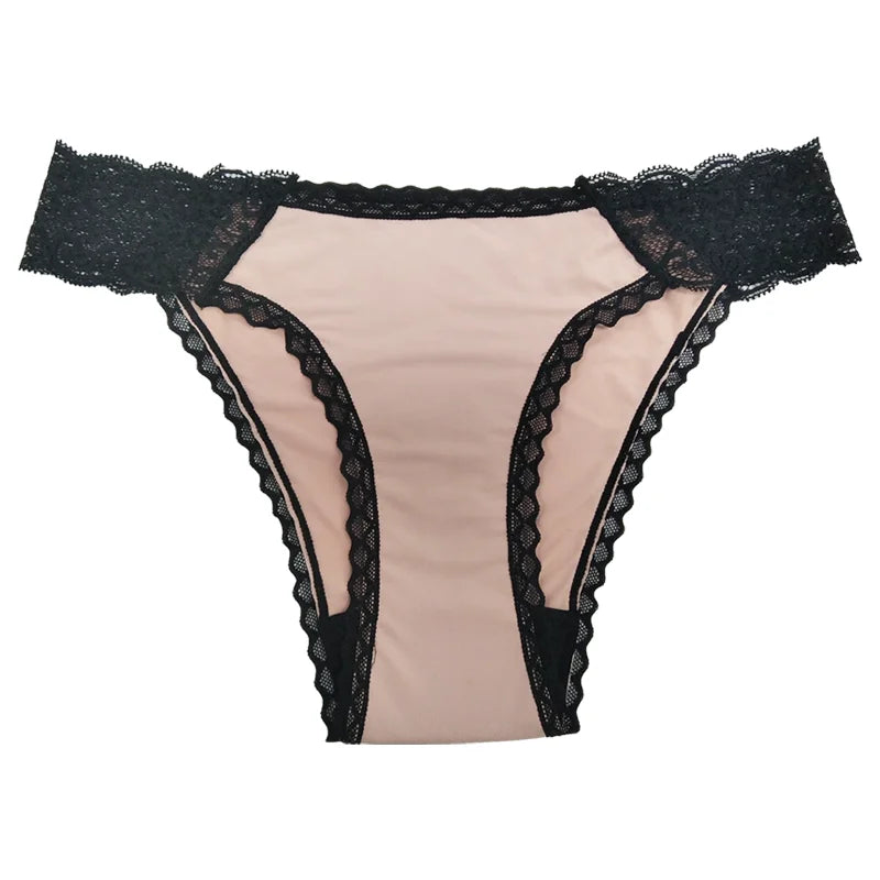 Shanhao High Quality 4-Layer Absorbent Organic Cotton Girls Period Panties Lace Everyday Solid Style Menstrual Bragas for Women