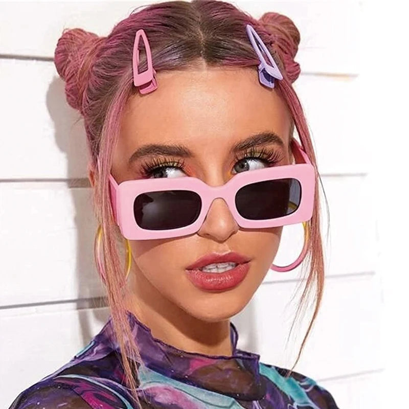 ADE WU STY20877G 2024 Fashion Popular Square Sun Glasses Women Men Candy Color Sunglasses Retro Rectangle Shades UV400 Wholesale