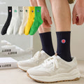 Wholesale Trending Casual Embroidered Socks Men Unisex Sports Cotton Crew Socks With Logo