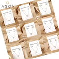 Ason New Fashion Bridal Gold Stainless Steel Zircon Butterfly Star Heart Pendant Necklace and Earrings Jewelry Set for Women