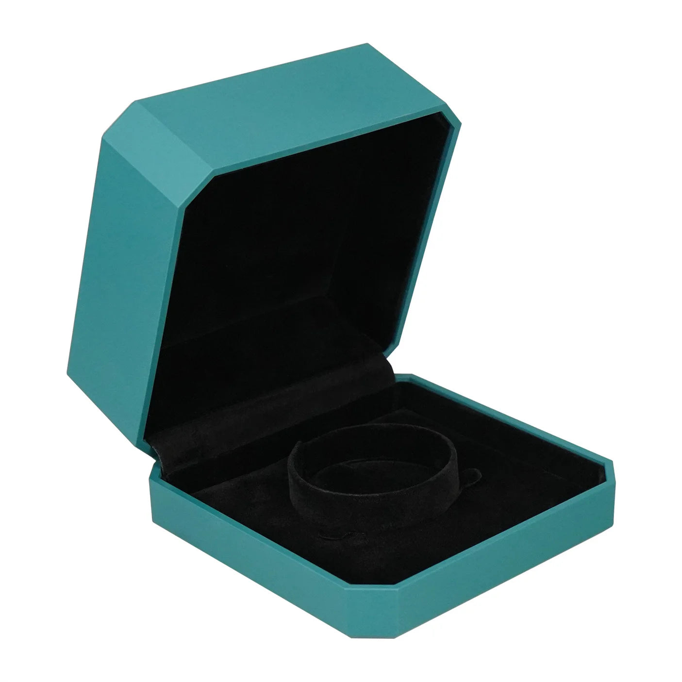 Cross Jesus Packaging Dark Blue Storage Dancing Doll Music Girls Luxury Octagonal Craft Paper Customizable Jewelry Box for