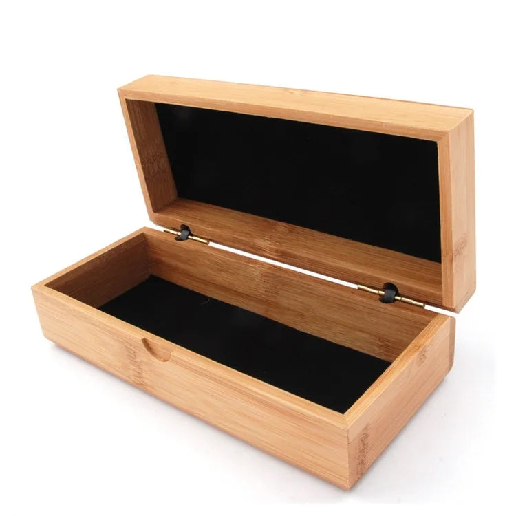Handmade Bamboo Glasses Case Bamboo Custom logo Eyeglasses Natural Round Bamboo Black Wooden Sunglasses Cases