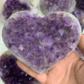 Wholesale Natural Amethyst Heart Shaped Amethyst Geode Cluster Craft for Decoration