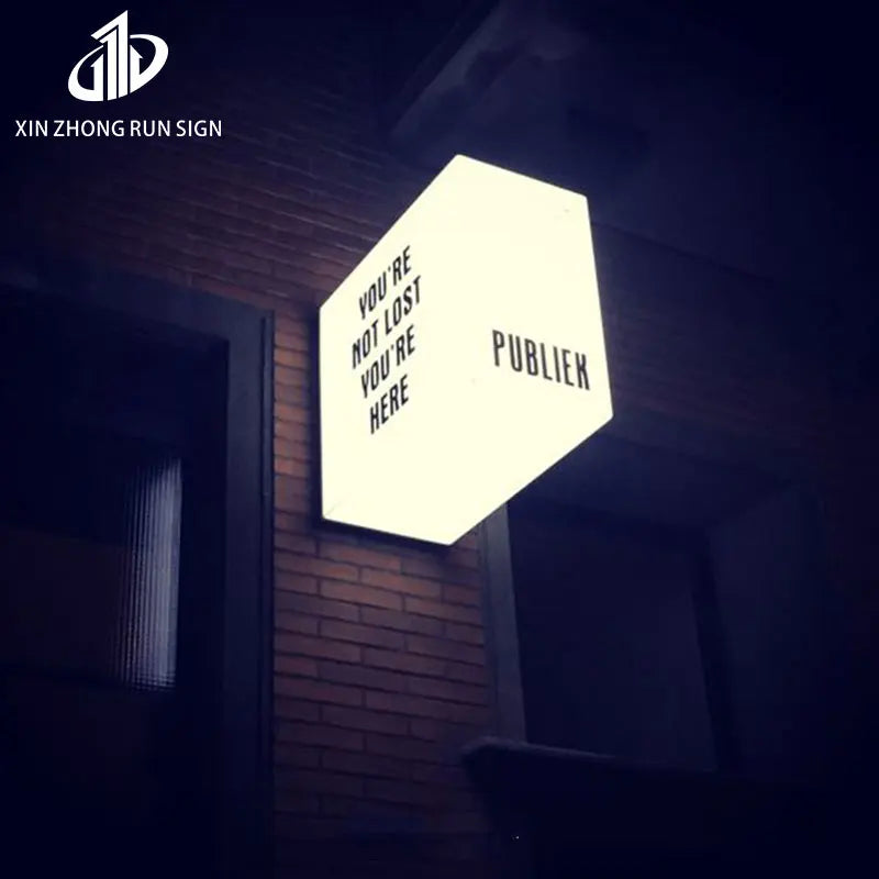 Advertising Light Boxes Signage Display LED Signboard-Stainless Steel Acrylic Eco-friendly Wall-mounted Outdoor Use 3-Year