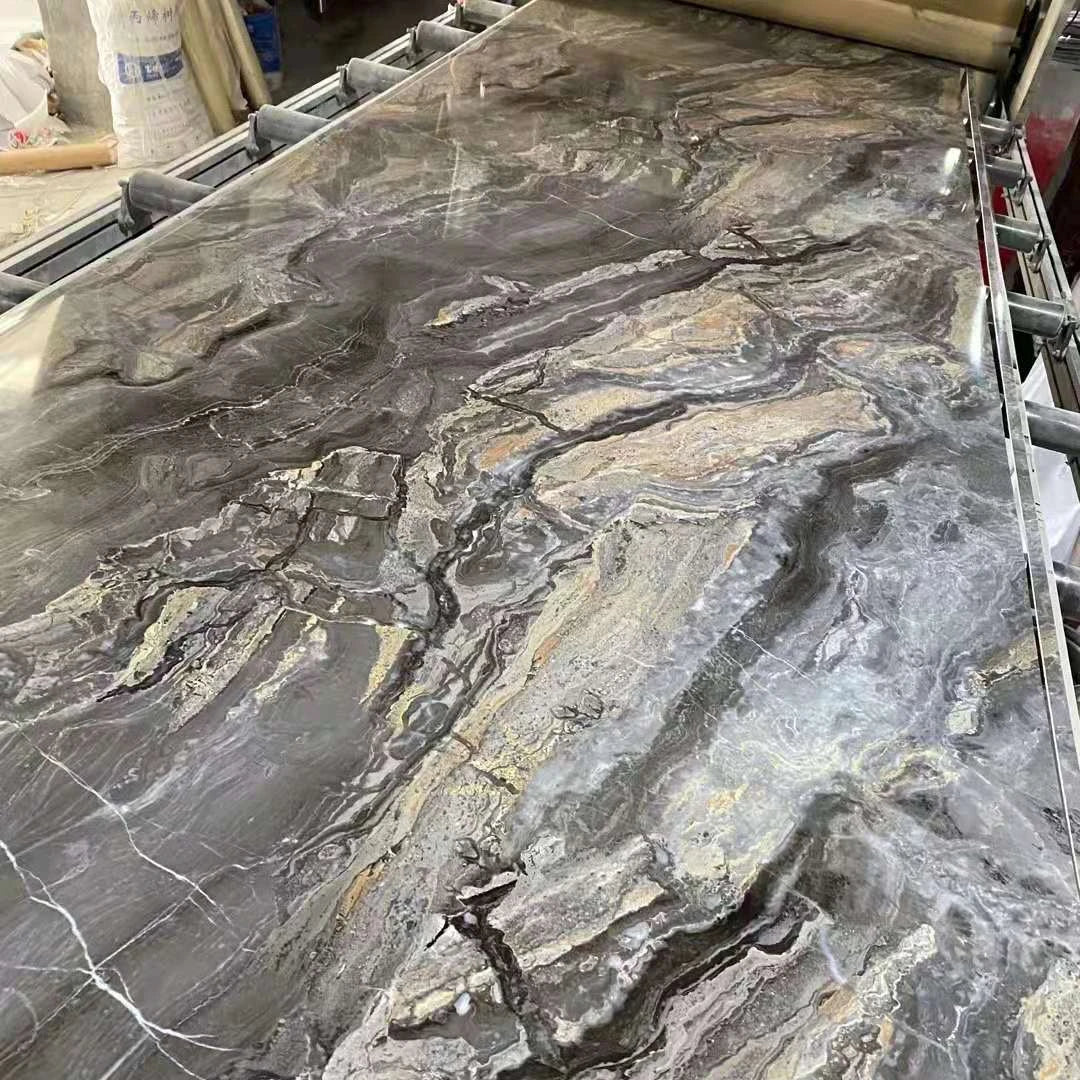 2mm/3mm 4*8 1220*2440mm Interior Decorative Pvc Uv Marble Sheet Board Marble Alternatives Marble Substitute