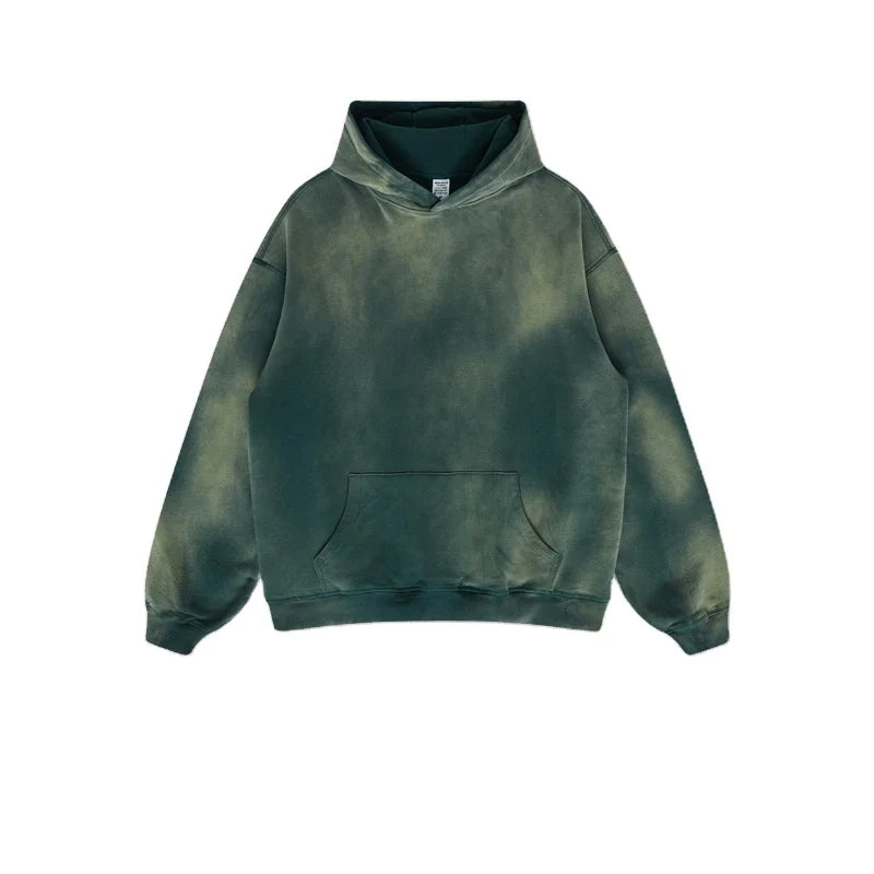 2025 Stone Washed Hoodies Customize Acid Washed Hoodie Men Vintage 400gsm Winter Hoodie