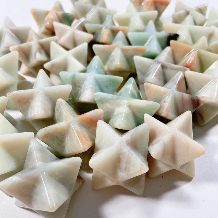 Huiying Bulk Wholesale Natural Crystal Amazonite 1 Inch Merkaba