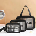 Hot Selling Wash Bag Soft Handle Portable Airport Cosmetic Bag Clear PU Makeup Pouch for Travel Bathroom Men Women
