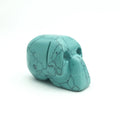 HZ Nature Carving HZtone Crystal Skulls Hand Carved Blue Turquoise Animal Skull Decoration