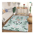 Flannel Mat Non Slip 3D Print Plants and Flowers Home Decorate Rug