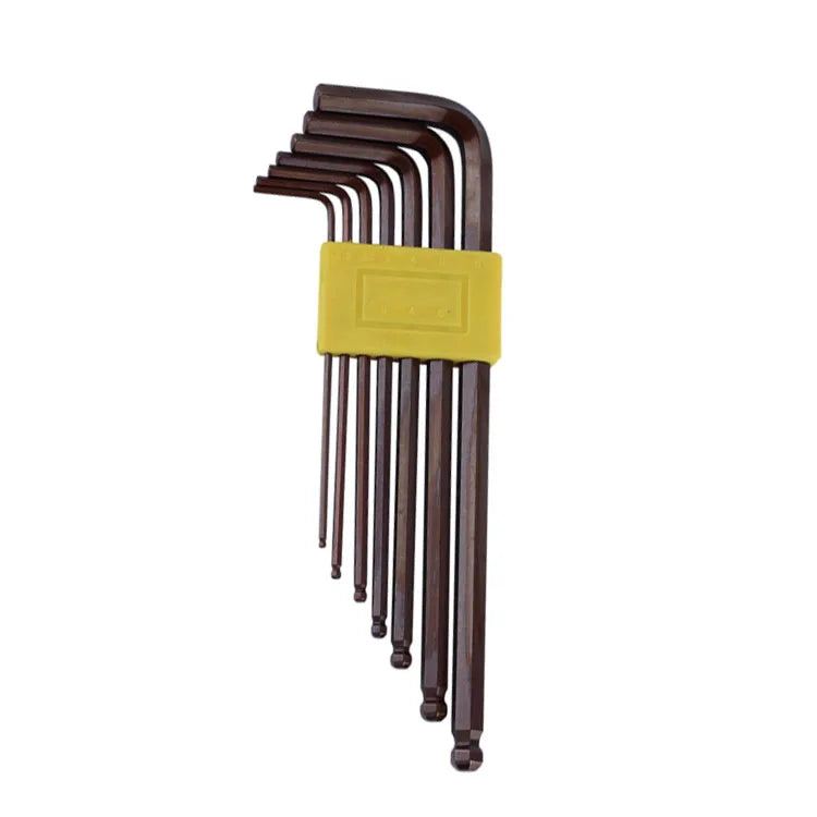 Strong Hardness 7pc S2 Steel Allen Key With Wrench Set Repair Manual Tool Set