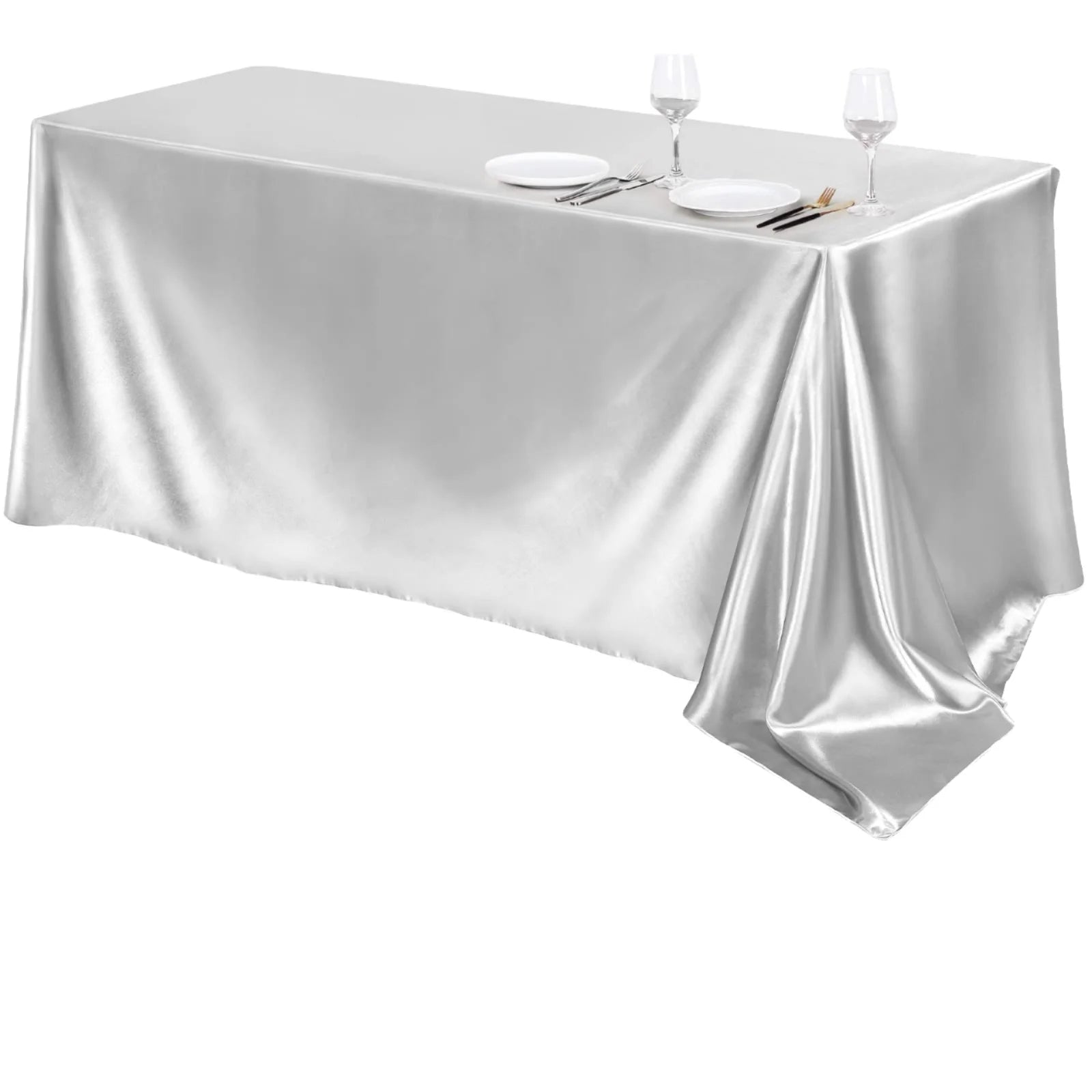 Custom Sizes and Colors Satin Glitter Tablecloth for Festive Decorations Bulk Order Simple Style