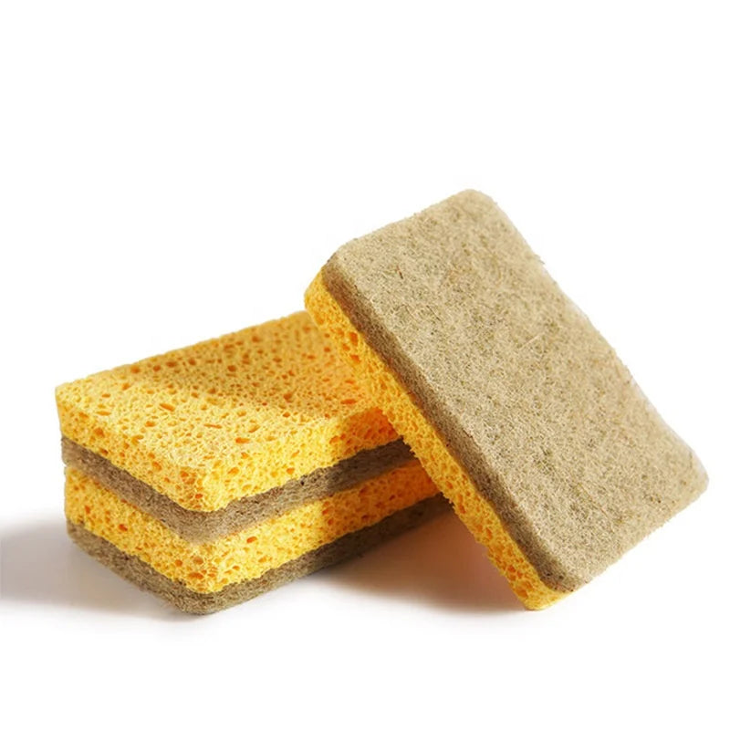CK018 Wholesale Biodegradable Natural Cleaning Dishes Sponges High Absorbent Kitchen Scouring Sisal Cellulose Sponges